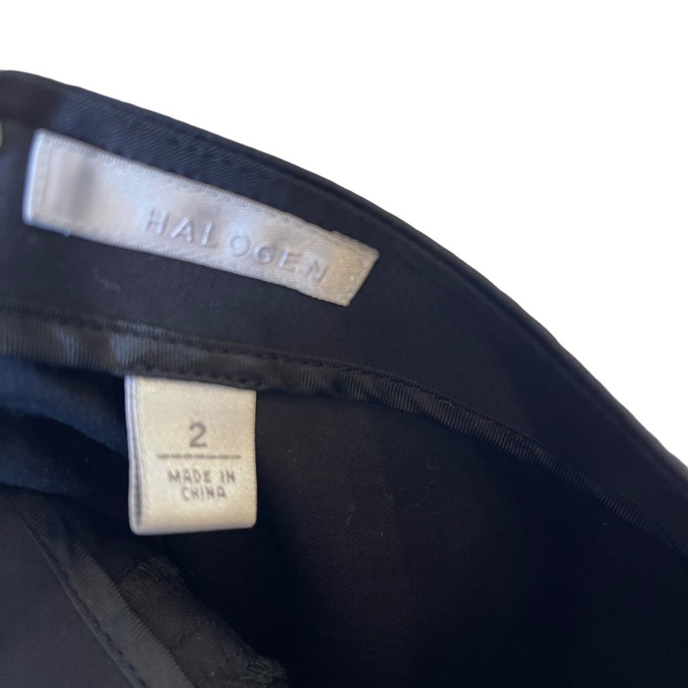 Halogen Business Casual Skirt Size 2 Black Microfiber Midi - Picture 5 of 12